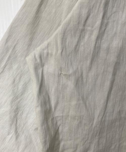 mizuiro-ind（ミズイロインド）mizuiro-ind (ミズイロインド) リネン混Vネックワンピース グレー サイズ:Freeの古着・服飾アイテム