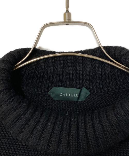 Zanone（ザノーネ）Zanone (ザノーネ) 5ゲージウールソリッドタートルネックニット DV/SLIM FIT ブラック サイズ:48の古着・服飾アイテム