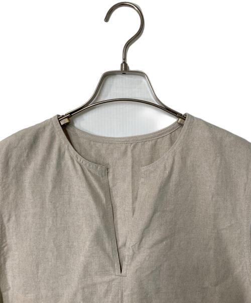 中川政七商店（ナカガワマサシチショウテン）中川政七商店 (ナカガワマサシチショウテン) 麻の高密度織 ワンピース ベージュ サイズ:FREEの古着・服飾アイテム