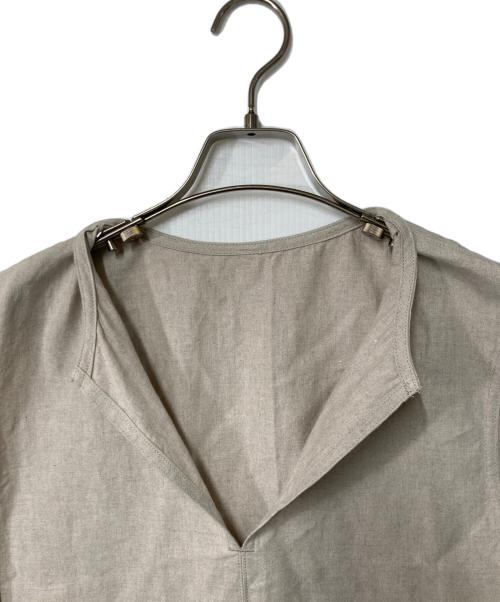 中川政七商店（ナカガワマサシチショウテン）中川政七商店 (ナカガワマサシチショウテン) 麻の高密度織 ワンピース ベージュ サイズ:FREEの古着・服飾アイテム