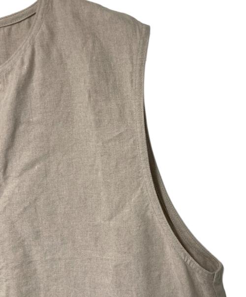 中川政七商店（ナカガワマサシチショウテン）中川政七商店 (ナカガワマサシチショウテン) 麻の高密度織 ワンピース ベージュ サイズ:FREEの古着・服飾アイテム