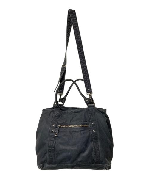 MIU MIU（ミュウミュウ）MIU MIU (ミュウミュウ) キャンバス 2WAYバッグ ブラックの古着・服飾アイテム