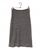 TOMORROW LAND collectionトゥモローランドコレクション）の古着「クロッシュトリコット タイトストレートスカート」｜ネイビー×アイボリー