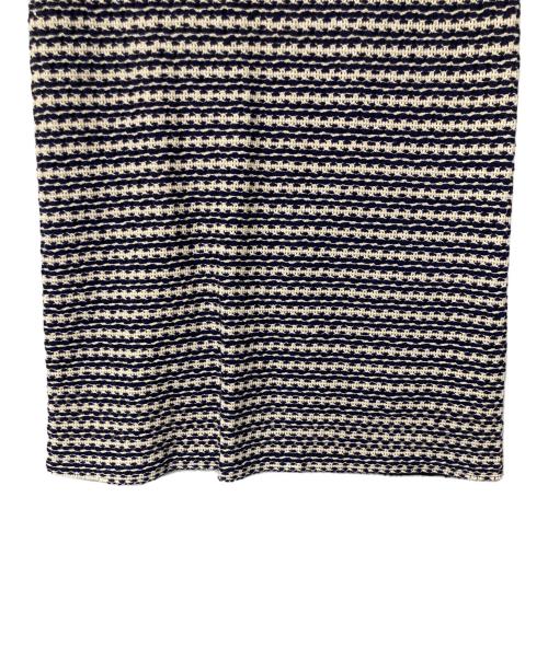 TOMORROW LAND collection（トゥモローランドコレクション）TOMORROW LAND collection (トゥモローランドコレクション) クロッシュトリコット タイトストレートスカート ネイビー×アイボリー サイズ:36の古着・服飾アイテム