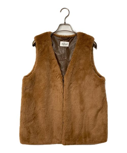 LE GLAZIK（ル グラジック）LE GLAZIK (ル グラジック) エコファー ベスト ブラウン サイズ:36の古着・服飾アイテム
