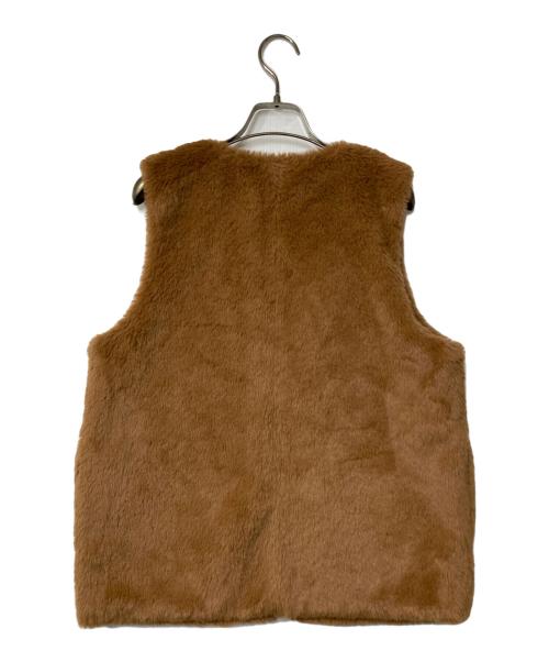 LE GLAZIK（ル グラジック）LE GLAZIK (ル グラジック) エコファー ベスト ブラウン サイズ:36の古着・服飾アイテム