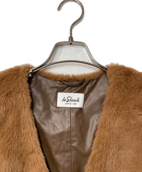 LE GLAZIK（ル グラジック）LE GLAZIK (ル グラジック) エコファー ベスト ブラウン サイズ:36の古着・服飾アイテム