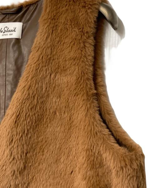 LE GLAZIK（ル グラジック）LE GLAZIK (ル グラジック) エコファー ベスト ブラウン サイズ:36の古着・服飾アイテム