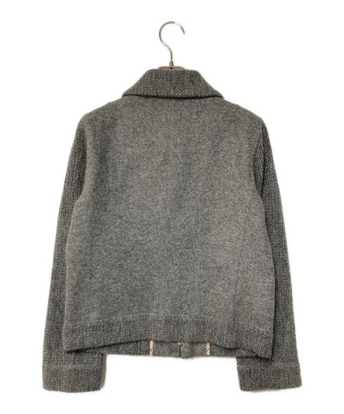 BURBERRY LONDON（バーバリーロンドン）BURBERRY LONDON (バーバリーロンドン) ニットジャケット グレー サイズ:40の古着・服飾アイテム