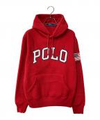 POLO RALPH LAURENポロ・ラルフローレン）の古着「アーチロゴフリースパーカー」｜レッド