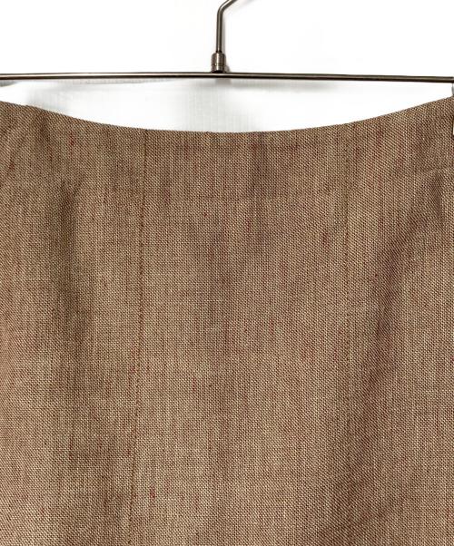 DRAWER（ドゥロワー）DRAWER (ドゥロワー) シャークスキンフレアスカート ベージュ サイズ:36の古着・服飾アイテム