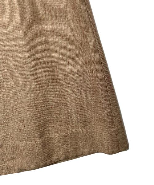 DRAWER（ドゥロワー）DRAWER (ドゥロワー) シャークスキンフレアスカート ベージュ サイズ:36の古着・服飾アイテム