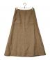 DRAWER（ドゥロワー）の古着「シャークスキンフレアスカート」｜ベージュ