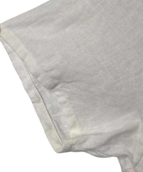 mizuiro-ind（ミズイロインド）mizuiro-ind (ミズイロインド) リネンフレアワンピース ホワイト サイズ:表記無しの古着・服飾アイテム