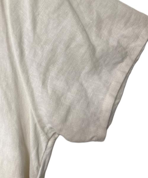 mizuiro-ind（ミズイロインド）mizuiro-ind (ミズイロインド) リネンフレアワンピース ホワイト サイズ:表記無しの古着・服飾アイテム