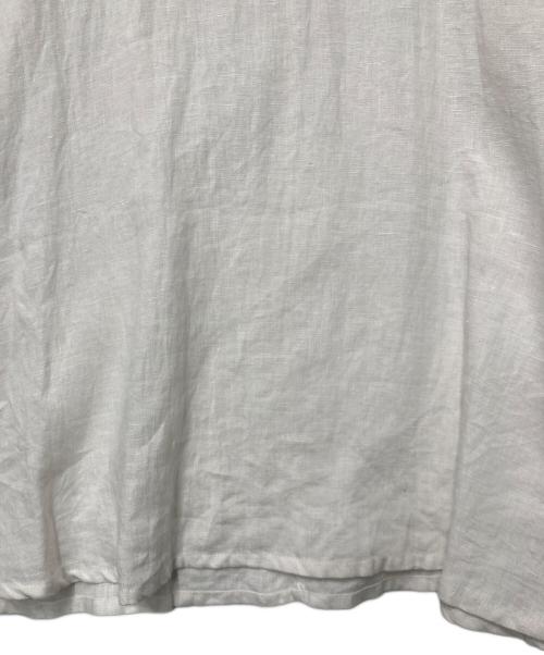 mizuiro-ind（ミズイロインド）mizuiro-ind (ミズイロインド) リネンフレアワンピース ホワイト サイズ:表記無しの古着・服飾アイテム