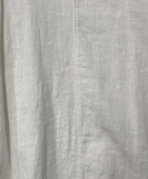 mizuiro-ind（ミズイロインド）mizuiro-ind (ミズイロインド) リネンフレアワンピース ホワイト サイズ:表記無しの古着・服飾アイテム