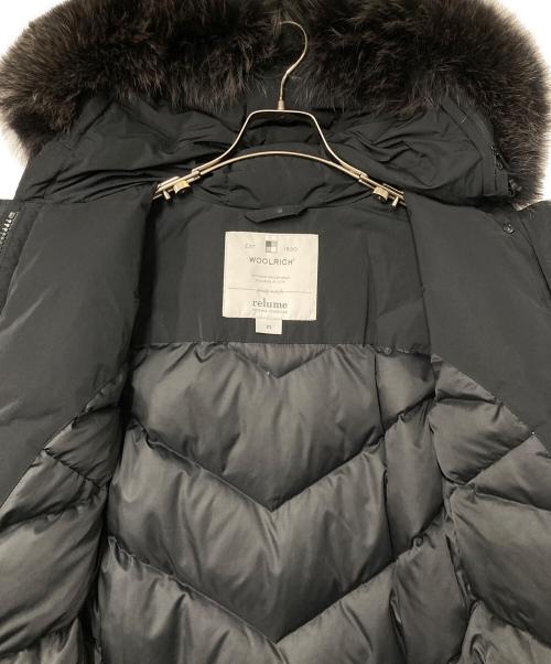 WOOLRICH（ウールリッチ）WOOLRICH (ウールリッチ) JOURNAL STANDARD relume (ジャーナルスタンダード レリューム) ファーフーデッド ダウンコート ブラック サイズ:XSの古着・服飾アイテム