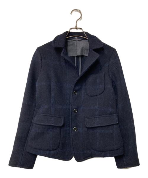 45rpm（45アールピーエム）45rpm (45アールピーエム) FOX BROTHERS (フォックスブラザーズ) ウールメルトンツイードジャケット ネイビー サイズ:1の古着・服飾アイテム