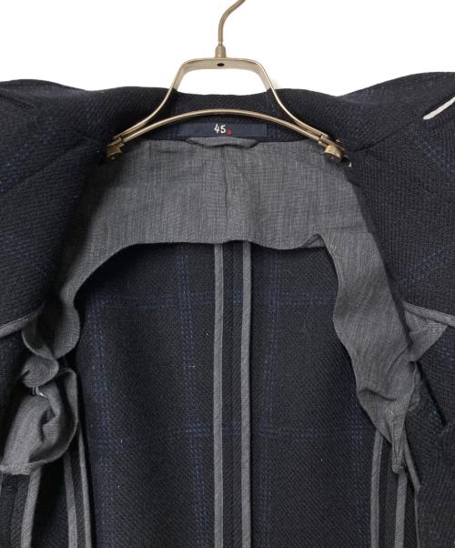 45rpm（45アールピーエム）45rpm (45アールピーエム) FOX BROTHERS (フォックスブラザーズ) ウールメルトンツイードジャケット ネイビー サイズ:1の古着・服飾アイテム