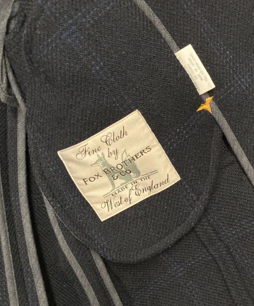45rpm（45アールピーエム）45rpm (45アールピーエム) FOX BROTHERS (フォックスブラザーズ) ウールメルトンツイードジャケット ネイビー サイズ:1の古着・服飾アイテム