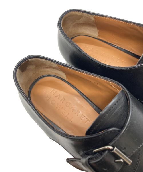 MARGARET HOWELL（マーガレットハウエル）MARGARET HOWELL (マーガレットハウエル) ストレートチップモンクストラップシューズ ブラック サイズ:37の古着・服飾アイテム