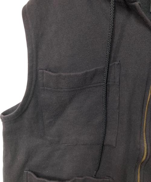 AACA（アフリカン・アメリカン・カレッジ・アライアンス）AACA　 (アフリカン・アメリカン・カレッジ・アライアンス) フーデッドベスト ブラック サイズ:タグ印字スレの為不明 実寸参照の古着・服飾アイテム