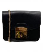 FURLAフルラ）の古着「メトロポリスチェーンショルダーバッグ」｜ブラック