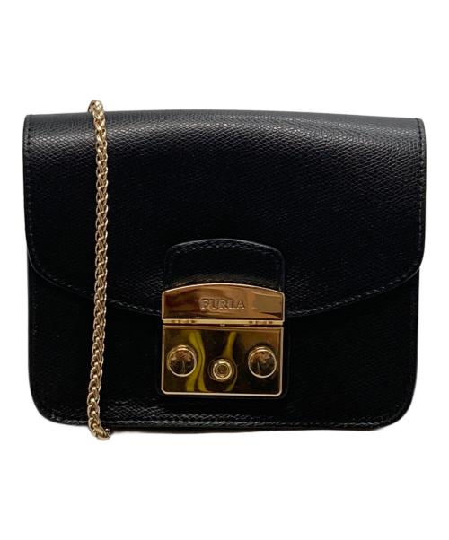 FURLA（フルラ）FURLA (フルラ) メトロポリスチェーンショルダーバッグ ブラックの古着・服飾アイテム