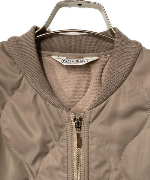 FIVE BROTHER（ファイブブラザー）FIVE BROTHER (ファイブブラザー) BEAUTY&YOUTH (ビューティーアンドユース) 別注 キルティングジャケット ベージュ サイズ:Mの古着・服飾アイテム