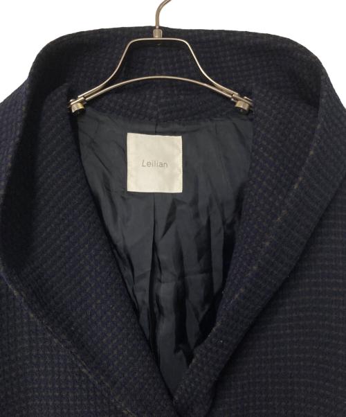 Leilian（レリアン）LEILIAN (レリアン) ウールフーデッドコート ネイビー サイズ:13の古着・服飾アイテム