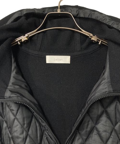Leilian（レリアン）LEILIAN (レリアン) キルティング切替フーデッドジャケット ブラック サイズ:13の古着・服飾アイテム