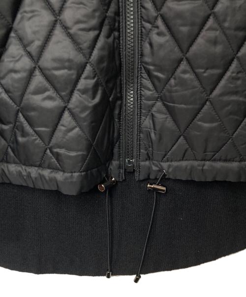 Leilian（レリアン）LEILIAN (レリアン) キルティング切替フーデッドジャケット ブラック サイズ:13の古着・服飾アイテム