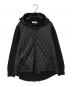 LEILIAN（レリアン）の古着「キルティング切替フーデッドジャケット」｜ブラック