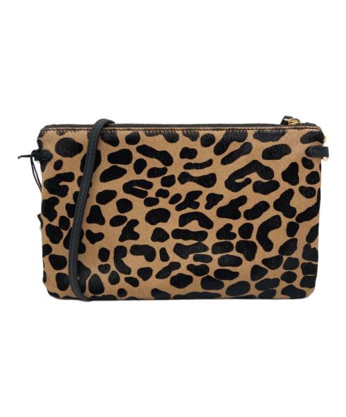 GIANNI CHIARINI（ジャンニ キアリーニ）GIANNI CHIARINI (ジャンニ キアリーニ) レオパード柄ショルダーバッグ ブラウン×ブラックの古着・服飾アイテム