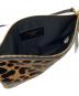 中古・古着 GIANNI CHIARINI (ジャンニ キアリーニ) レオパード柄ショルダーバッグ ブラウン×ブラック：14000円