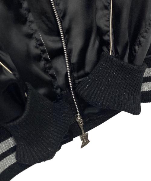 hysterics（ヒステリックス）HYSTERICS (ヒステリックス) Hysteric Glamour バイクガール刺繍スカジャン ブラック サイズ:FREEの古着・服飾アイテム