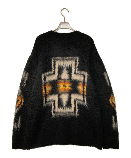 PENDLETON（ペンドルトン）PENDLETON (ペンドルトン) モヘヤ混クルーネックニット ブラック サイズ:Lの古着・服飾アイテム