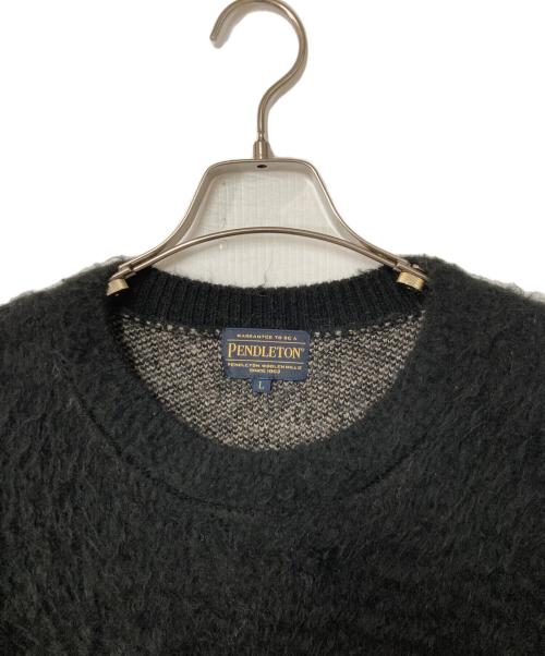 PENDLETON（ペンドルトン）PENDLETON (ペンドルトン) モヘヤ混クルーネックニット ブラック サイズ:Lの古着・服飾アイテム