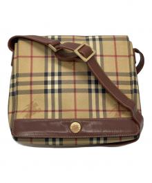 BURBERRY LONDON（バーバリーロンドン）の古着「ノバチェック シャドーホース ショルダーバッグ」｜ベージュ