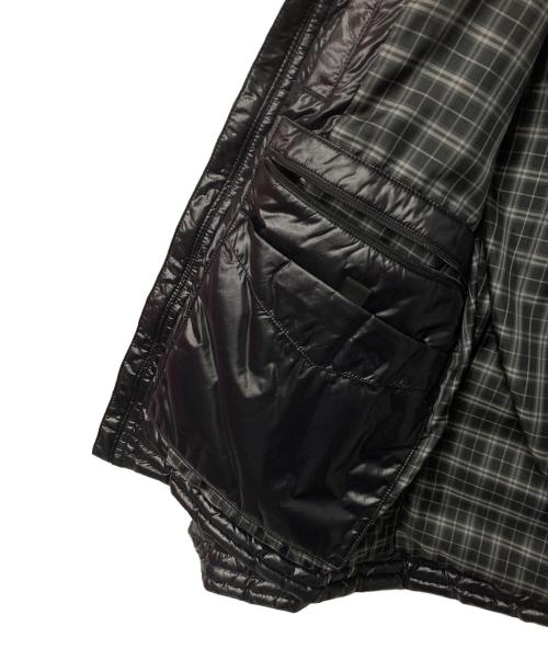 BURBERRY BLACK LABEL（バーバリーブラックレーベル）BURBERRY BLACK LABEL (バーバリーブラックレーベル) ホースロゴ刺繍 フーデッドダウンジャケット ブラック サイズ:LLの古着・服飾アイテム