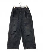 anachronorm×J.S HOMESTEADアナクロノーム×ジャーナルスタンダード ホームステッド）の古着「ダメージ加工ペインターパンツ」｜ブラック