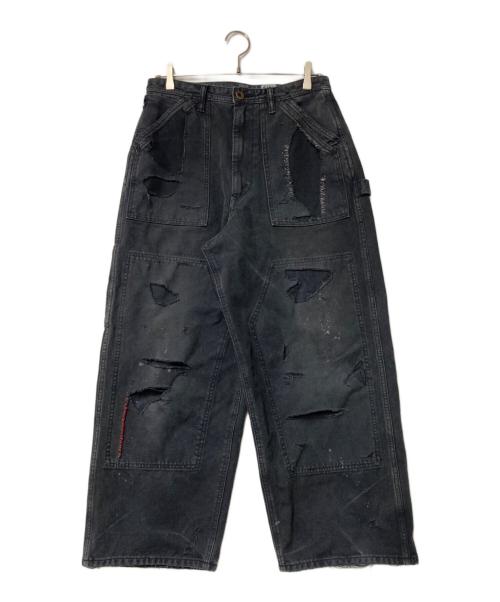 anachronorm（アナクロノーム）anachronorm (アナクロノーム) J.S HOMESTEAD (ジャーナルスタンダード ホームステッド) ダメージ加工ペインターパンツ ブラック サイズ:Mの古着・服飾アイテム