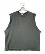 ANCELLMアンセルム）の古着「SLEEVELESS AGING T-SHIRT」｜グリーン