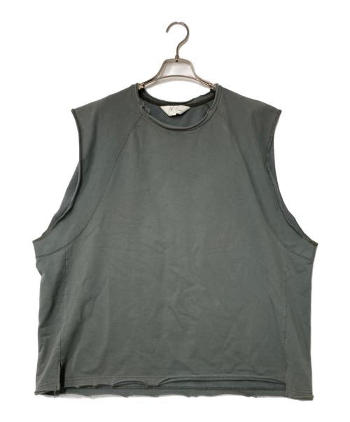 ANCELLM（アンセルム）ANCELLM (アンセルム) SLEEVELESS AGING T-SHIRT グリーン サイズ:2の古着・服飾アイテム