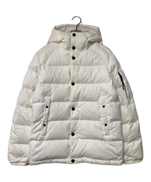 C.P COMPANY（シーピーカンパニー）C.P COMPANY (シーピーカンパニー) フーデッドダウンジャケット DOWN JACKET ホワイト サイズ:46の古着・服飾アイテム