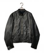 Maison Martin Margiela 14メゾンマルタンマルジェラ 14）の古着「09AW 八の字 ライダースジャケット」｜ブラック