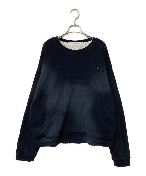 JOURNAL STANDARD TRISECT2（ジャーナルスタンダートトライセクトツー）JOURNAL STANDARD TRISECT2 (ジャーナルスタンダートトライセクトツー) バックサーマル ダメージスウェット ブラック サイズ:Lの古着・服飾アイテム