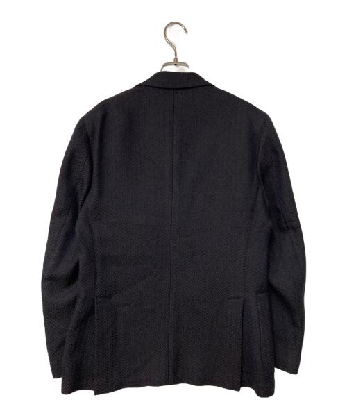 LARDINI（ラルディーニ）LARDINI (ラルディーニ) 段返り3B ウールテーラードジャケット ネイビー×ブラウン サイズ:48の古着・服飾アイテム