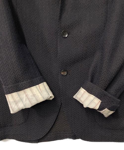 LARDINI（ラルディーニ）LARDINI (ラルディーニ) 段返り3B ウールテーラードジャケット ネイビー×ブラウン サイズ:48の古着・服飾アイテム